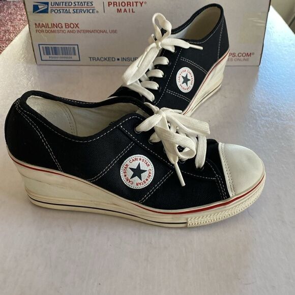 CARI STAR Women’s Wedge Sneakers Size 4 - Picture 3 of 8